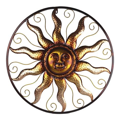 bronze sun wall art.